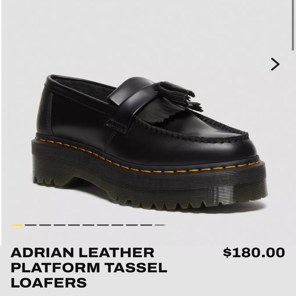 Dr. Martens ADRIAN LEATHER PLATFORM TASSEL LOAFERS